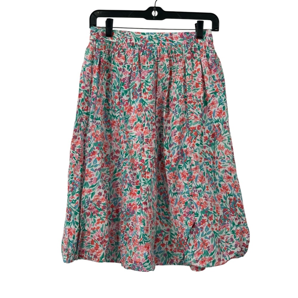 NWT J. Crew Women's Lined Skirt Pink Green Purple White Floral Cottagecore Sz XS